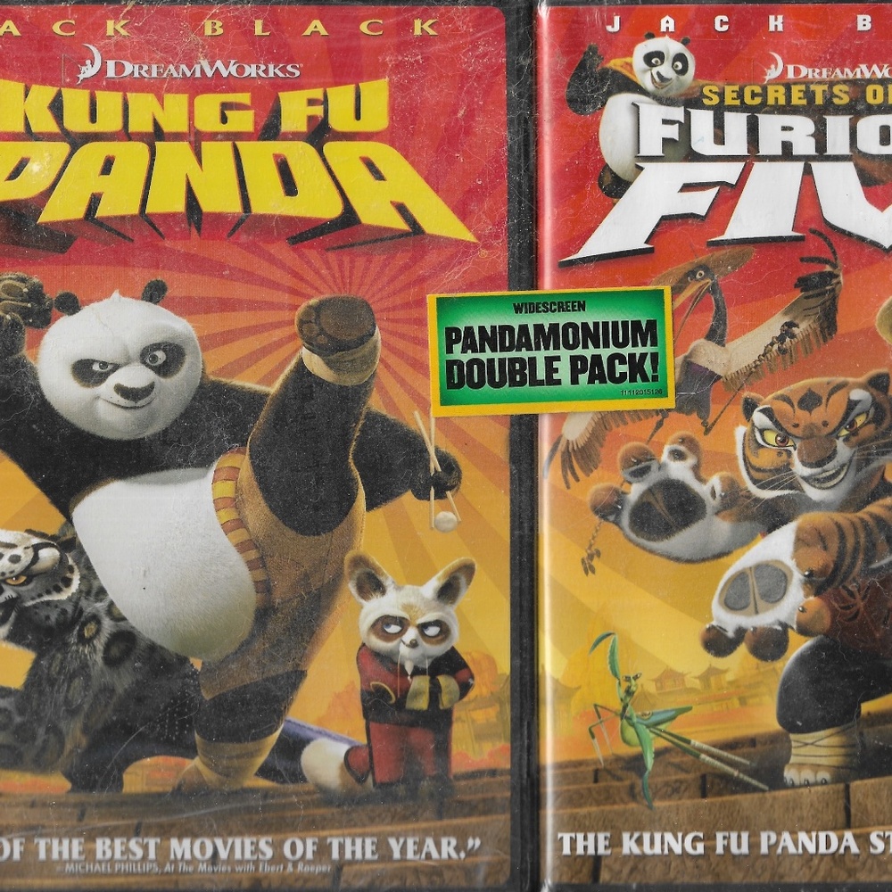 Kung Fu Panda/ Secrets of the Furious Five 2008 Side-by-Side 2 DVD Set NEW